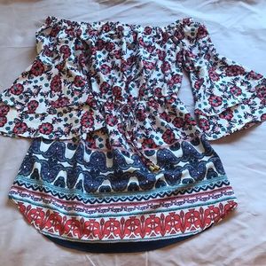 Blush Boho off-shoulder Top